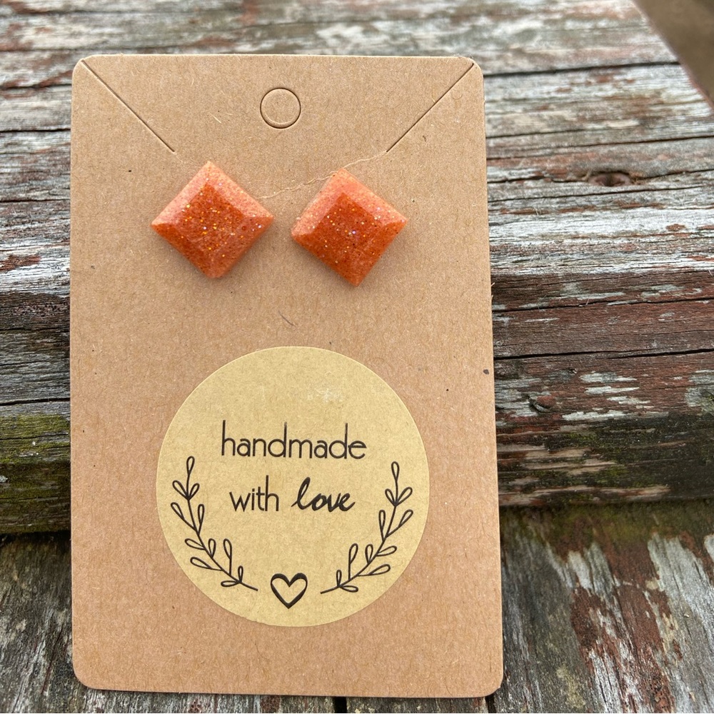 💋2/$10💋 Orangeade Handmade Resin Earrings